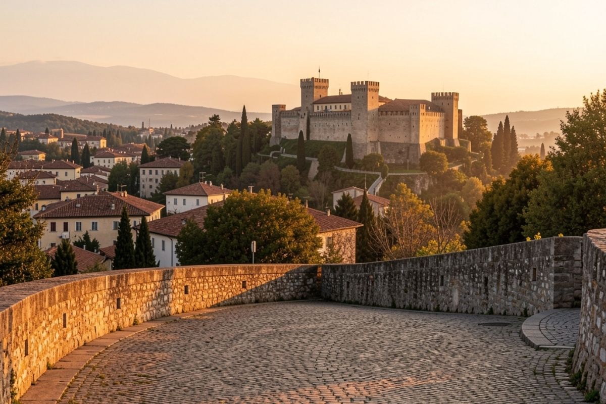 Panorama di Gorizia con il Castello in evidenza